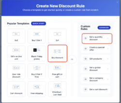 WooCommerce quantity discount rule creation screen in Dynamic Pricing & Discount Rules